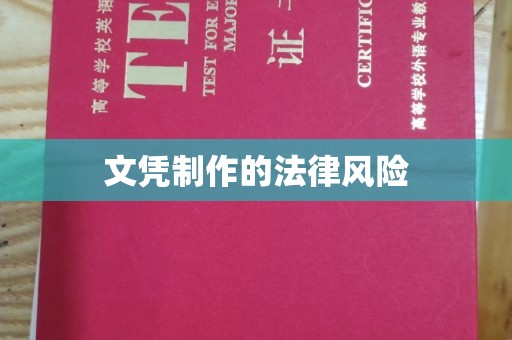 下陆文凭制作的法律风险